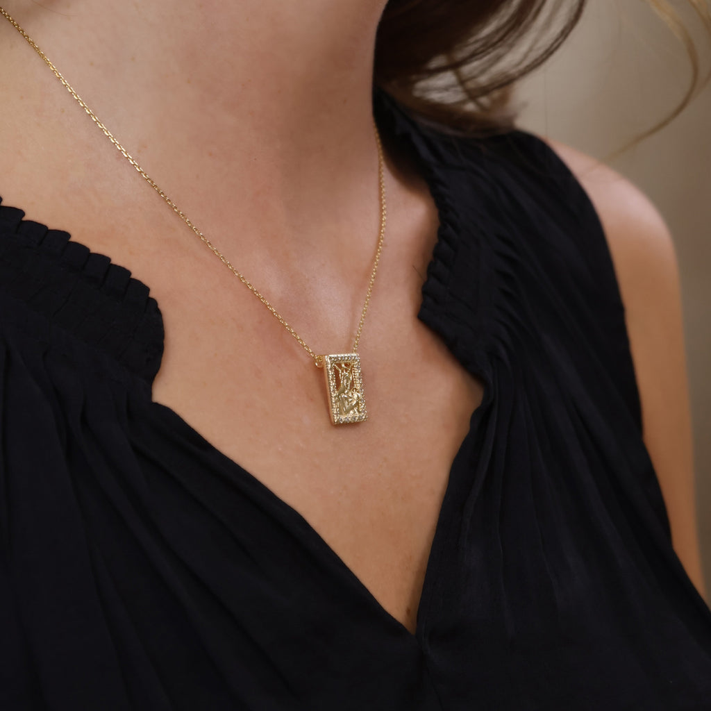 Mondsee 18k Gold Filled Madonna and Child Necklace | 18k Gold Filled Jewelry