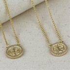 Mondsee 18k Gold Filled Saint Benedict Scapular Necklace | 18k Gold Filled Jewelry
