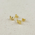 18k Gold Filled CZ LO-VE Stud