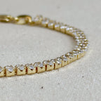 18k Gold Filled 4mm Marquise Tennis Bracelet