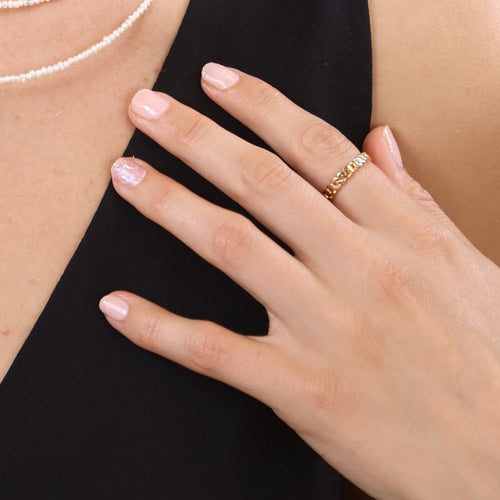 Mondsee 18k Gold Filled 2.5mm Cuban Chain Ring | 18k Gold Filled Jewelry