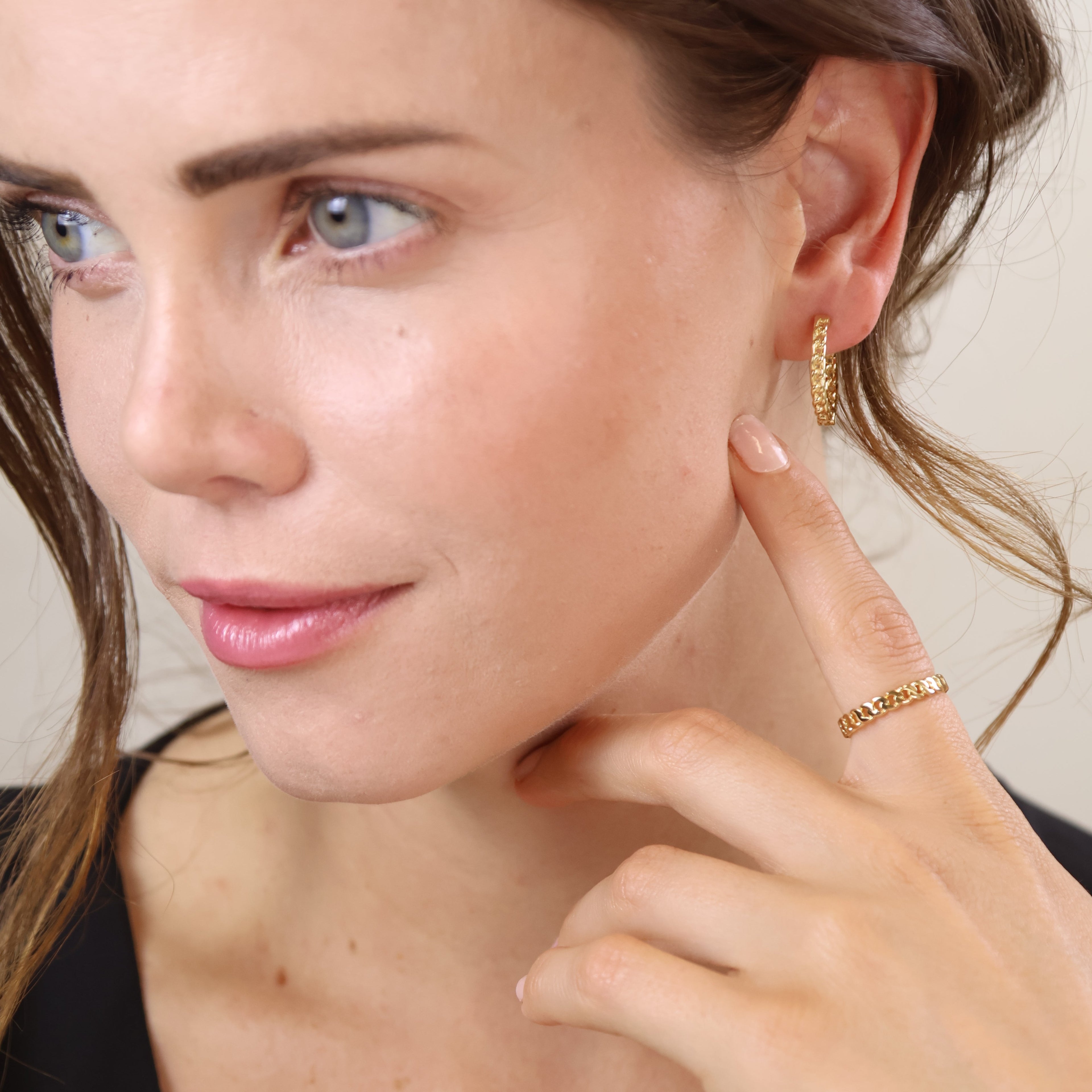 Mondsee 18k Gold Filled 2.5mm Cuban Chain Ring | 18k Gold Filled Jewelry