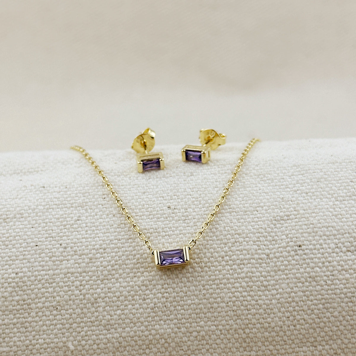 18k Gold Filled Celebration Birthstone Sets – February