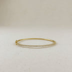 18k Gold Filled Thin Line CZ Bangle Bracelet
