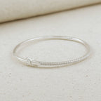 18k Gold Filled Thin Line CZ Bangle Bracelet