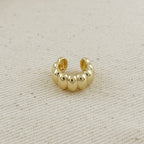 18k Gold Filled Scalloped Ear Cuff Earrings