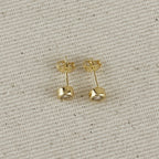 18k Gold Filled Mini CZ Round Stud Earrings