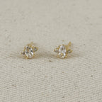 18k Gold Filled Mini Oval CZ Stud Earrings