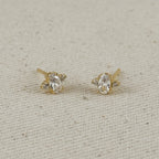18k Gold Filled Mini Oval CZ Stud Earrings
