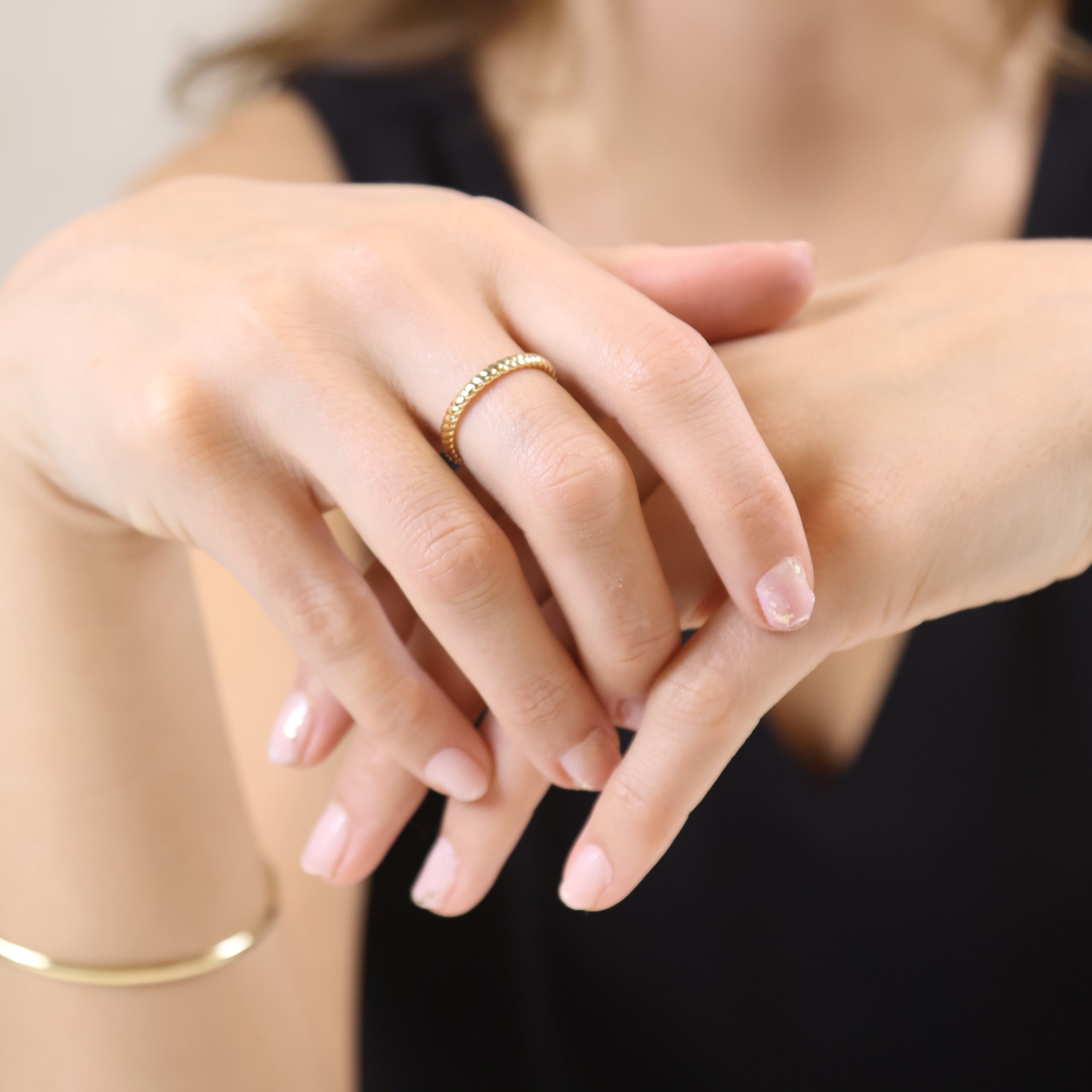 Mondsee 18k Gold Filled Twisted Design Band Ring | 18k Gold Filled Jewelry