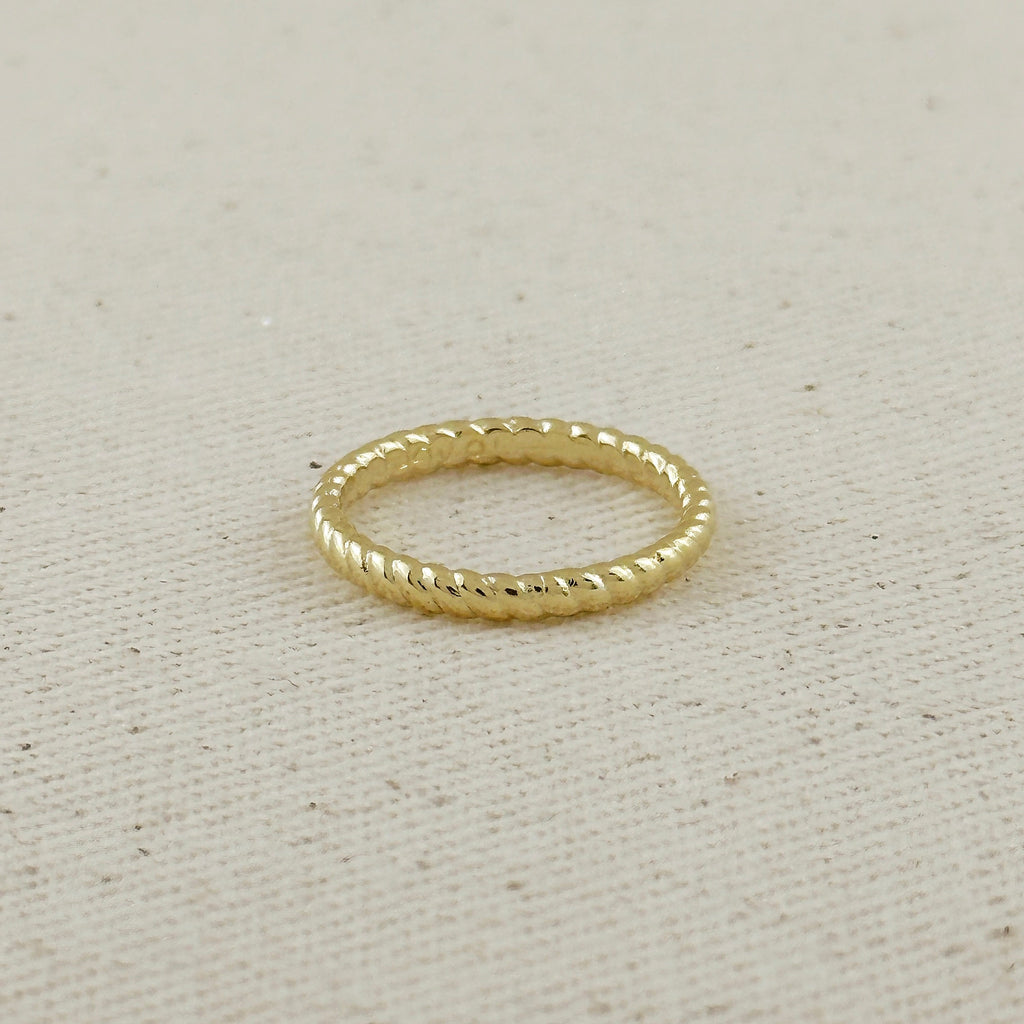 Mondsee 18k Gold Filled Twisted Design Band Ring | 18k Gold Filled Jewelry