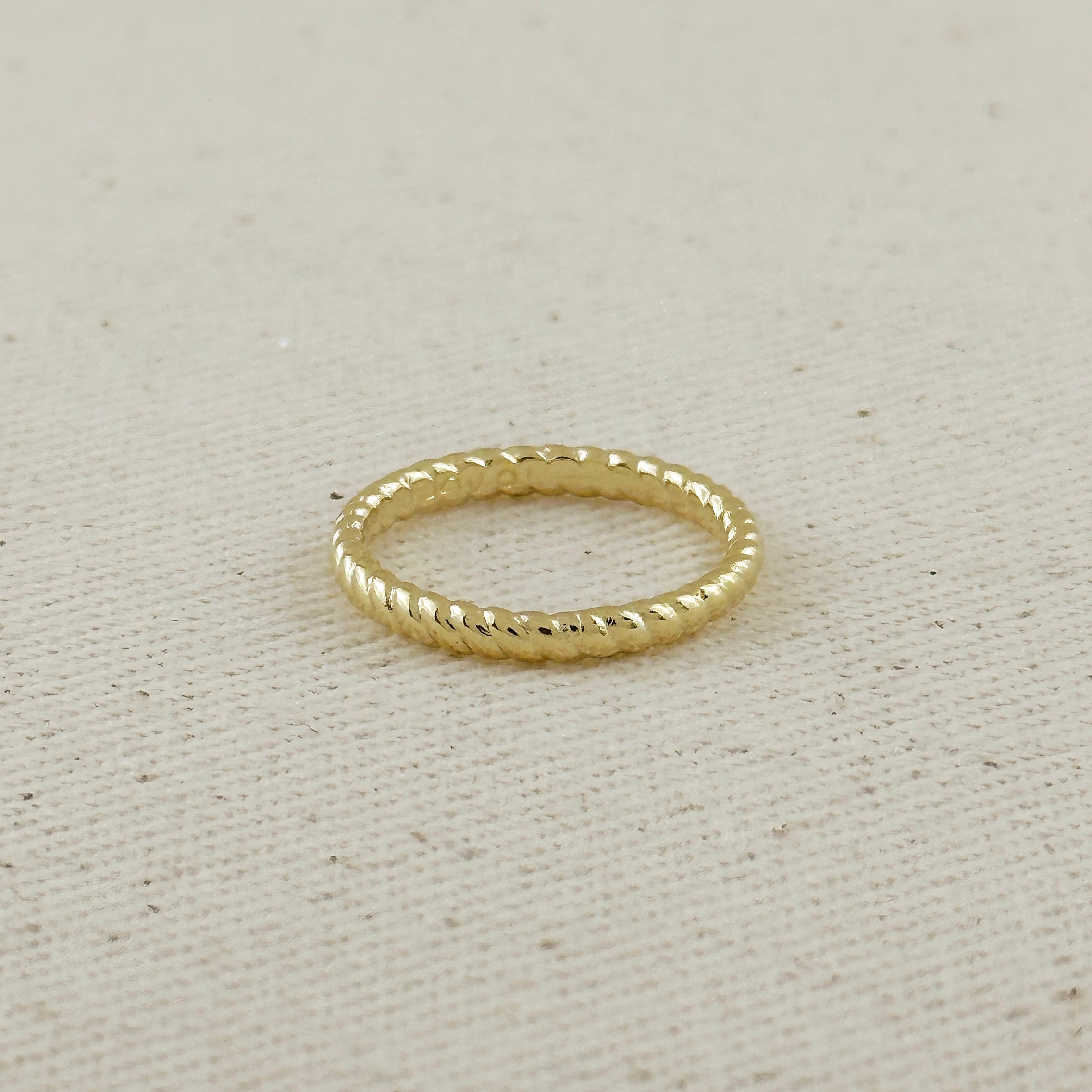 Mondsee 18k Gold Filled Twisted Design Band Ring | 18k Gold Filled Jewelry
