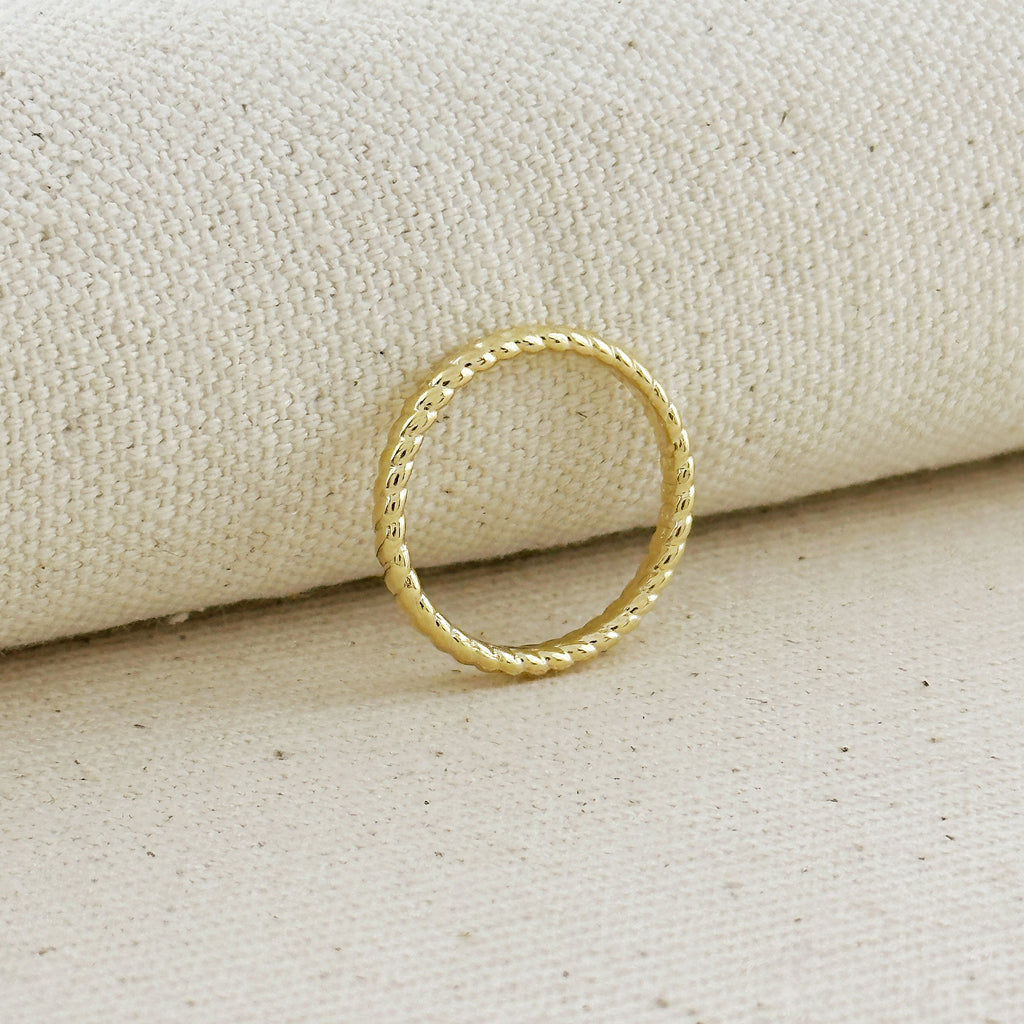 Mondsee 18k Gold Filled Twisted Design Band Ring | 18k Gold Filled Jewelry
