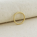 Mondsee 18k Gold Filled Twisted Design Band Ring | 18k Gold Filled Jewelry