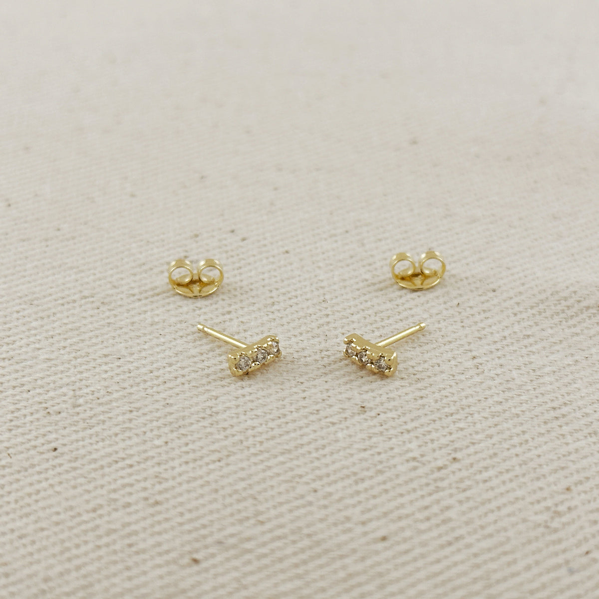 18k Gold Filled Mini CZ Stud Earrings