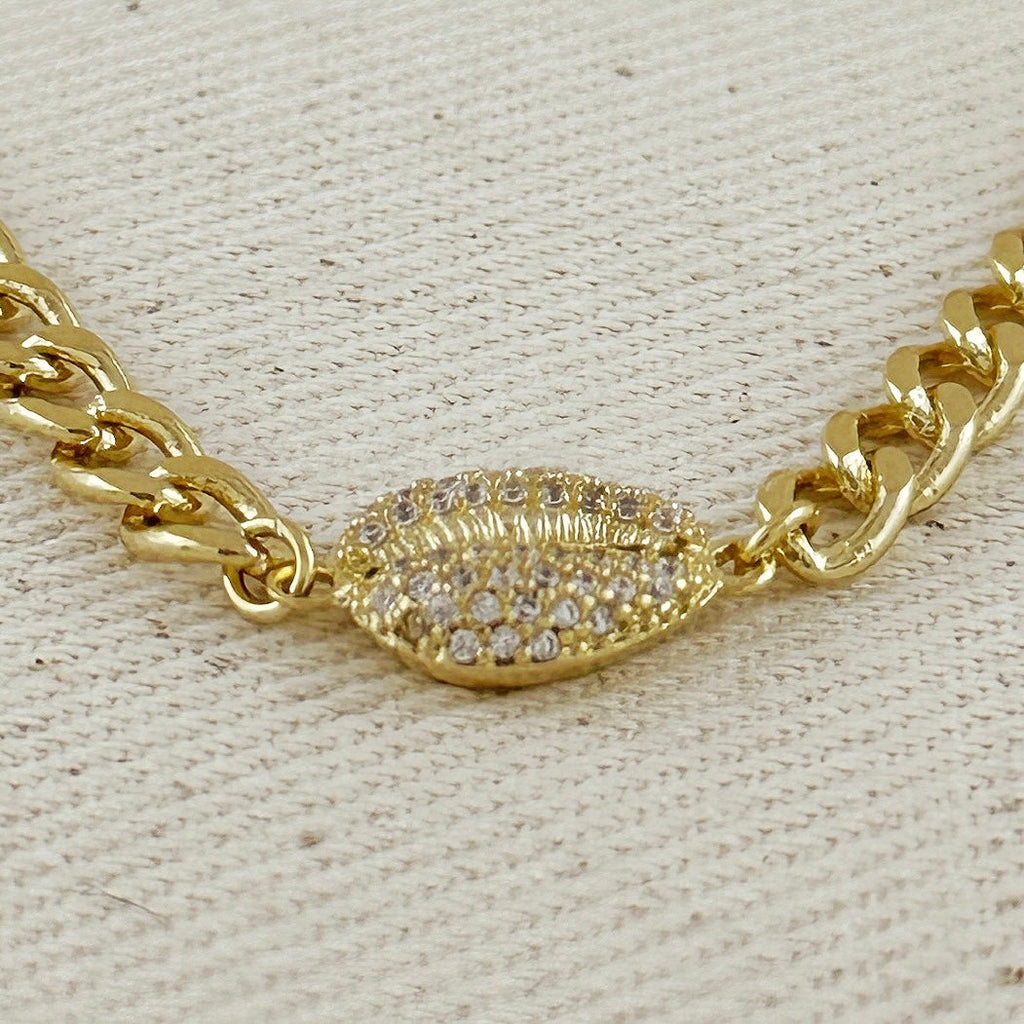 Mondsee 18k Gold Filled Cowrie CZ Choker | 18k Gold Filled Jewelry