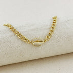 Mondsee 18k Gold Filled Cowrie CZ Choker | 18k Gold Filled Jewelry