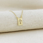 Mondsee 18k Gold Filled Cross Plate Necklace | 18k Gold Filled Jewelry