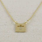 Mondsee 18k Gold Filled Cross Plate Necklace | 18k Gold Filled Jewelry