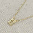 Mondsee 18k Gold Filled Cross Plate Necklace | 18k Gold Filled Jewelry
