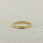 Mondsee 18k Gold Filled Delicate CZ Band Ring | 18k Gold Filled Jewelry