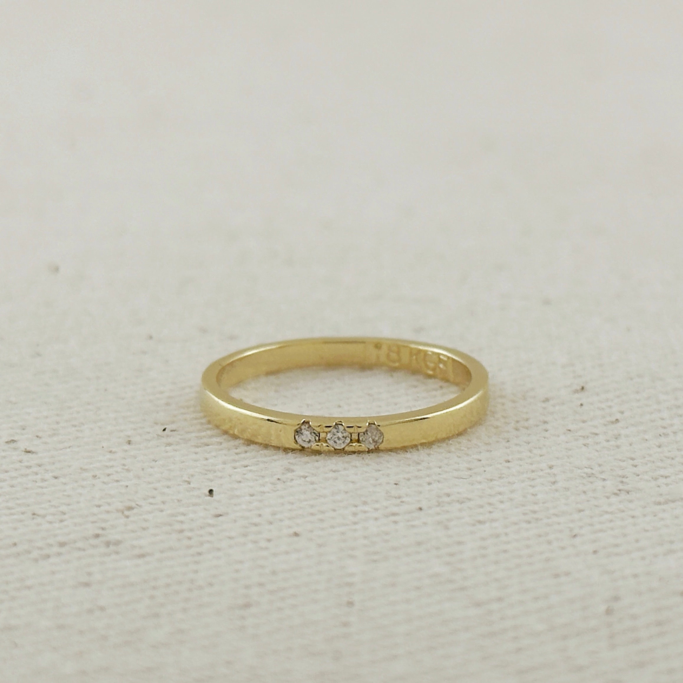Mondsee 18k Gold Filled Delicate CZ Band Ring | 18k Gold Filled Jewelry