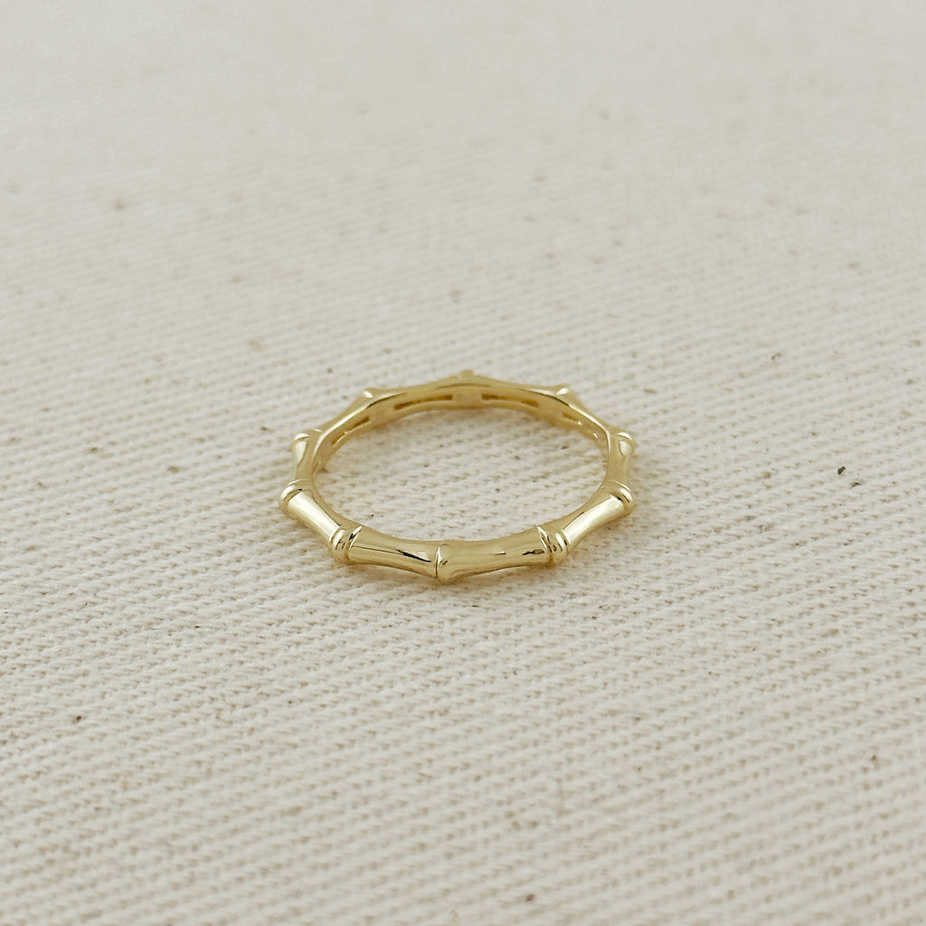 Mondsee 18k Gold Filled Bamboo Band Ring | 18k Gold Filled Jewelry