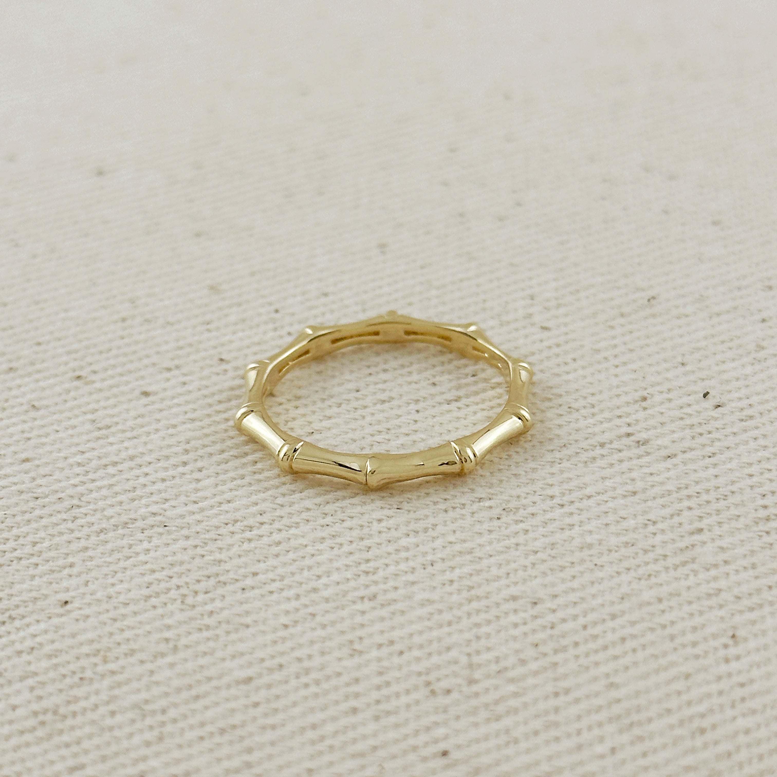 Mondsee 18k Gold Filled Bamboo Band Ring | 18k Gold Filled Jewelry