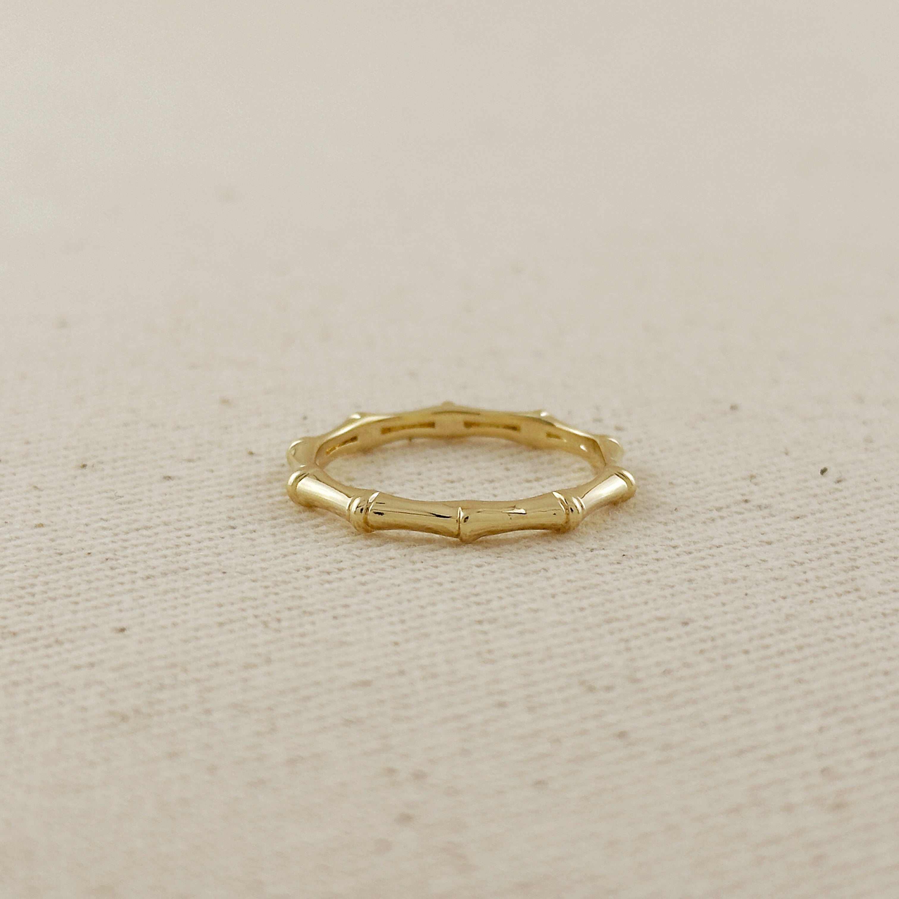 Mondsee 18k Gold Filled Bamboo Band Ring | 18k Gold Filled Jewelry