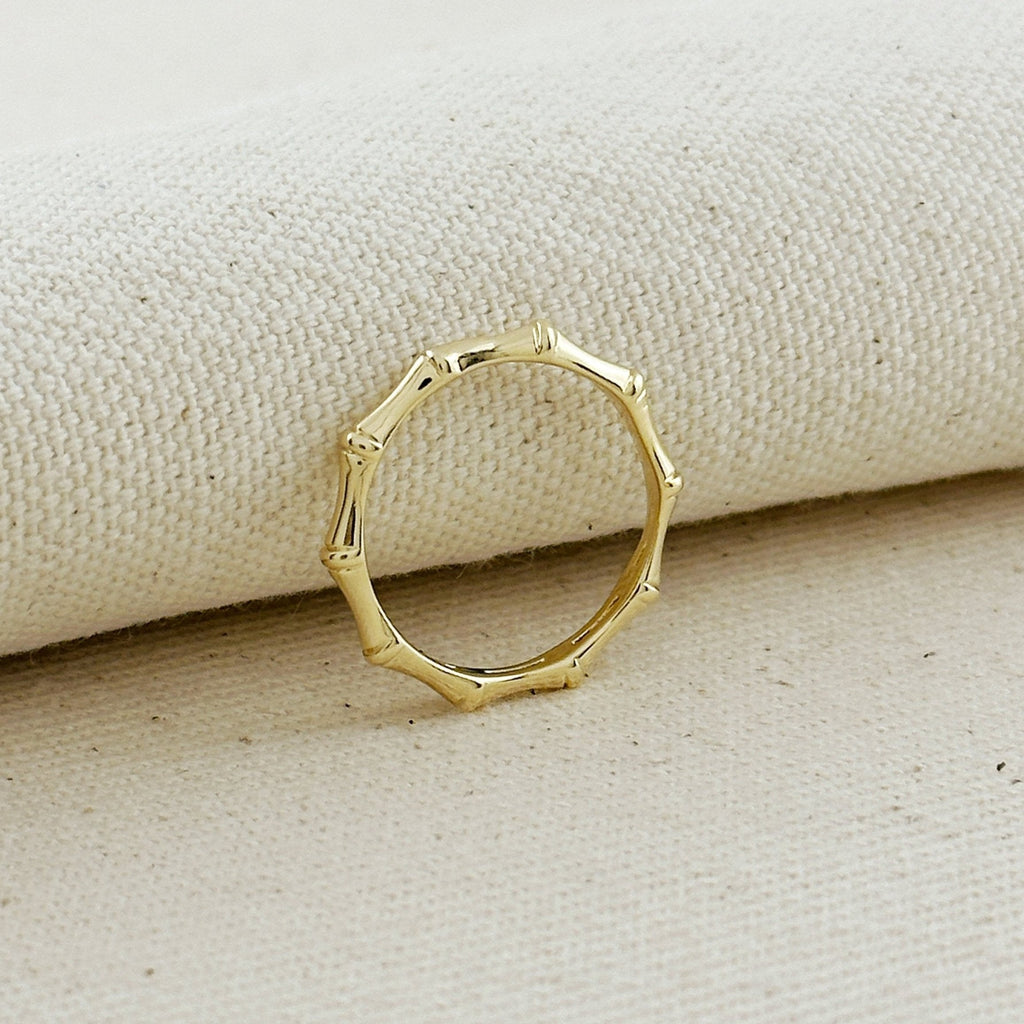 Mondsee 18k Gold Filled Bamboo Band Ring | 18k Gold Filled Jewelry
