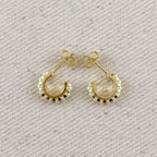 18k Gold Filled Petite Pearl C-Hoop Earrings