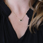 18k Gold Filled Fancy Birthstone Baguette Necklace