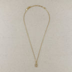 18k Gold Filled Fancy Baguette Pendant Necklace