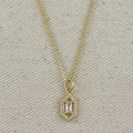 18k Gold Filled Fancy Baguette Pendant Necklace