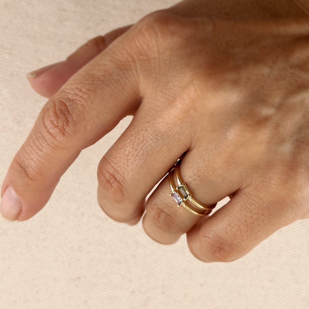 Mondsee 18k Gold Filled Birthstone Rings | 18k Gold Filled Jewelry