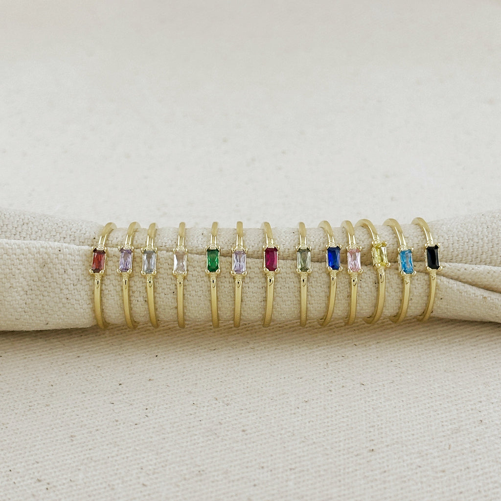 18k Gold Filled Birthstone Rings