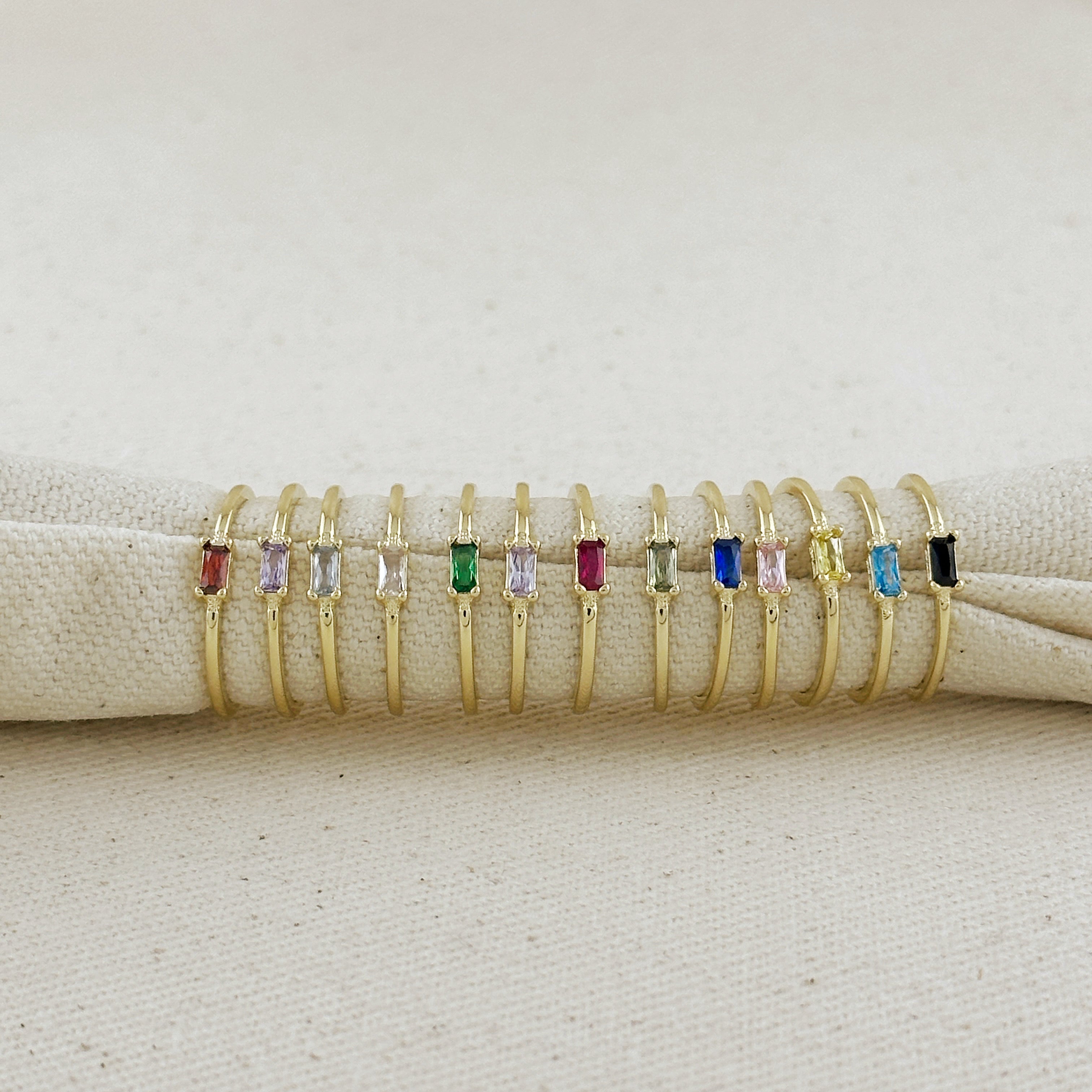18k Gold Filled Birthstone Rings