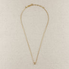 18k Gold Filled Mini CZ Baguette Necklace