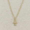 Mondsee 18k Gold Filled Bezel Cross CZ Necklace | 18k Gold Filled Jewelry