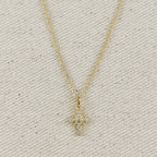Mondsee 18k Gold Filled Bezel Cross CZ Necklace | 18k Gold Filled Jewelry