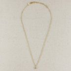 Mondsee 18k Gold Filled Ellipse Solitaire Necklace | 18k Gold Filled Jewelry