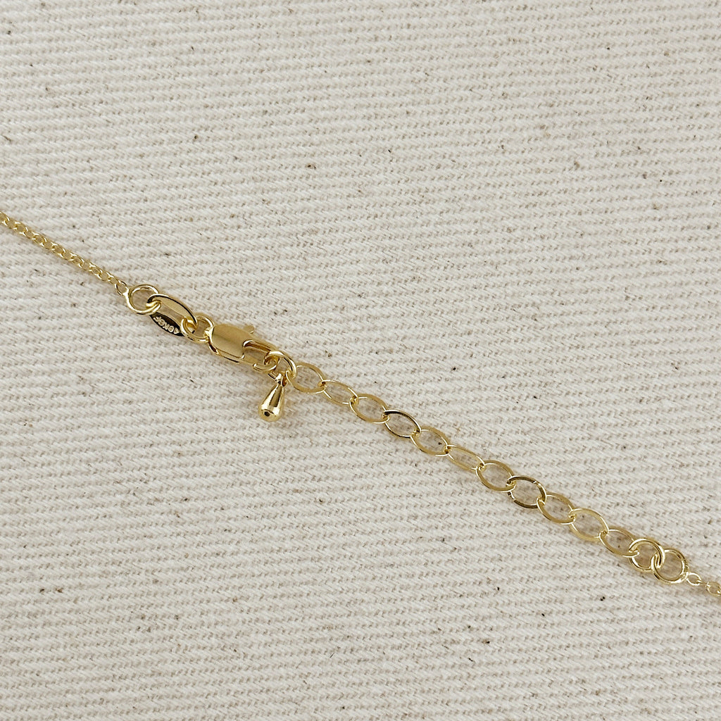 Mondsee 18k Gold Filled Ellipse Solitaire Necklace | 18k Gold Filled Jewelry