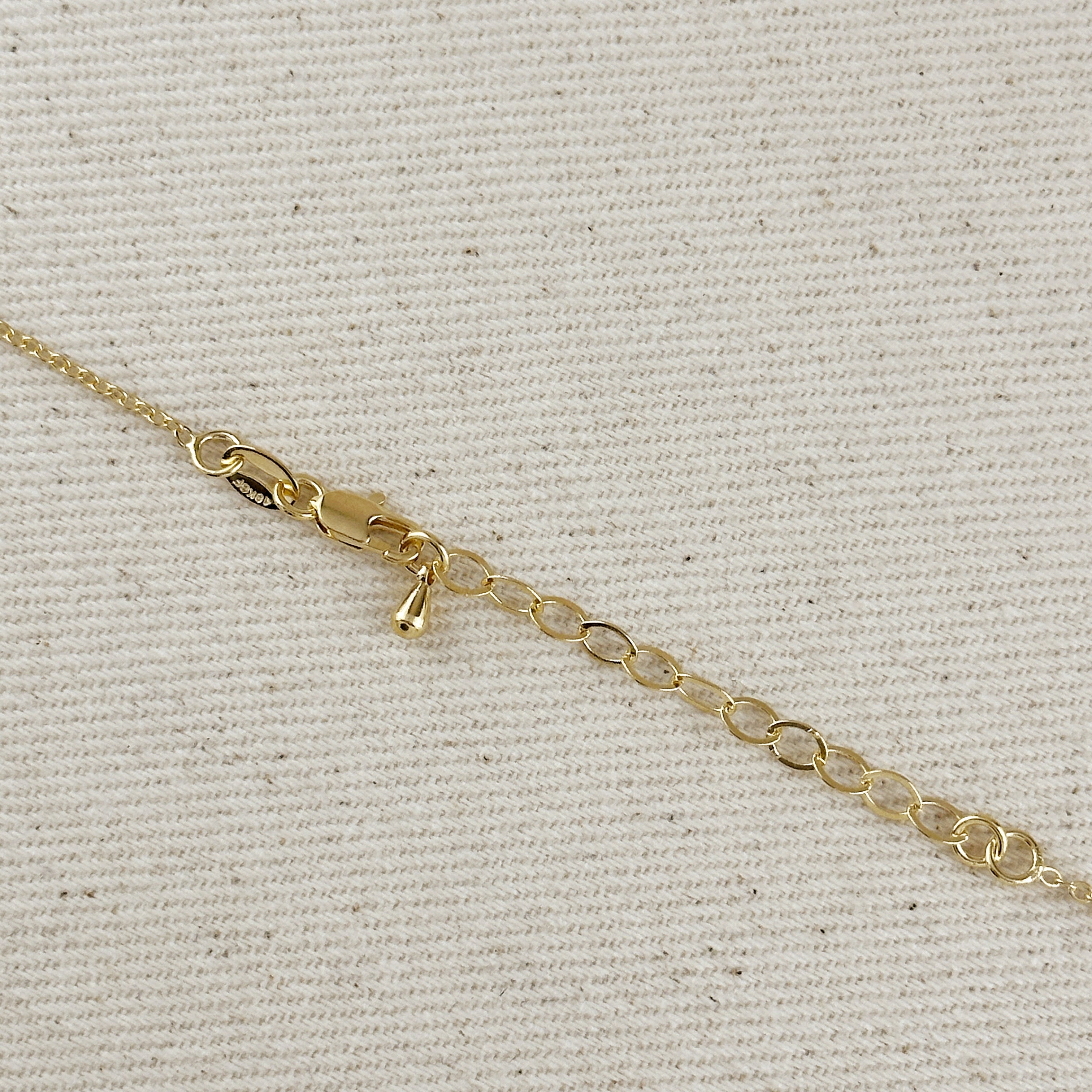 Mondsee 18k Gold Filled Ellipse Solitaire Necklace | 18k Gold Filled Jewelry