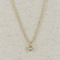 Mondsee 18k Gold Filled Ellipse Solitaire Necklace | 18k Gold Filled Jewelry