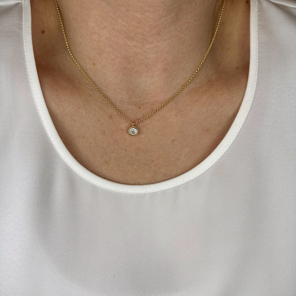 Mondsee 18k Gold Filled Solitaire Necklace | 18k Gold Filled Jewelry