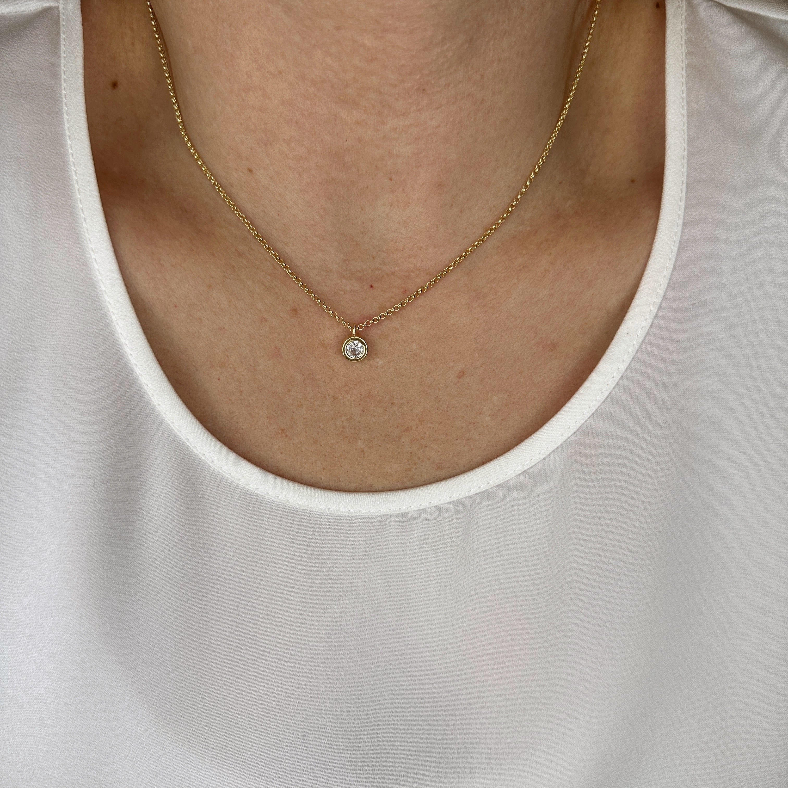 Mondsee 18k Gold Filled Solitaire Necklace | 18k Gold Filled Jewelry