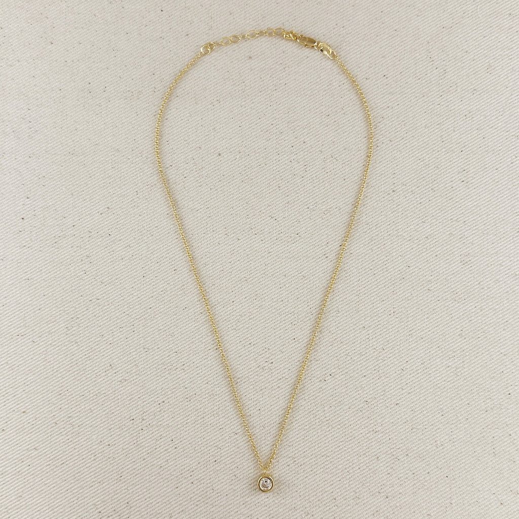 Mondsee 18k Gold Filled Solitaire Necklace | 18k Gold Filled Jewelry