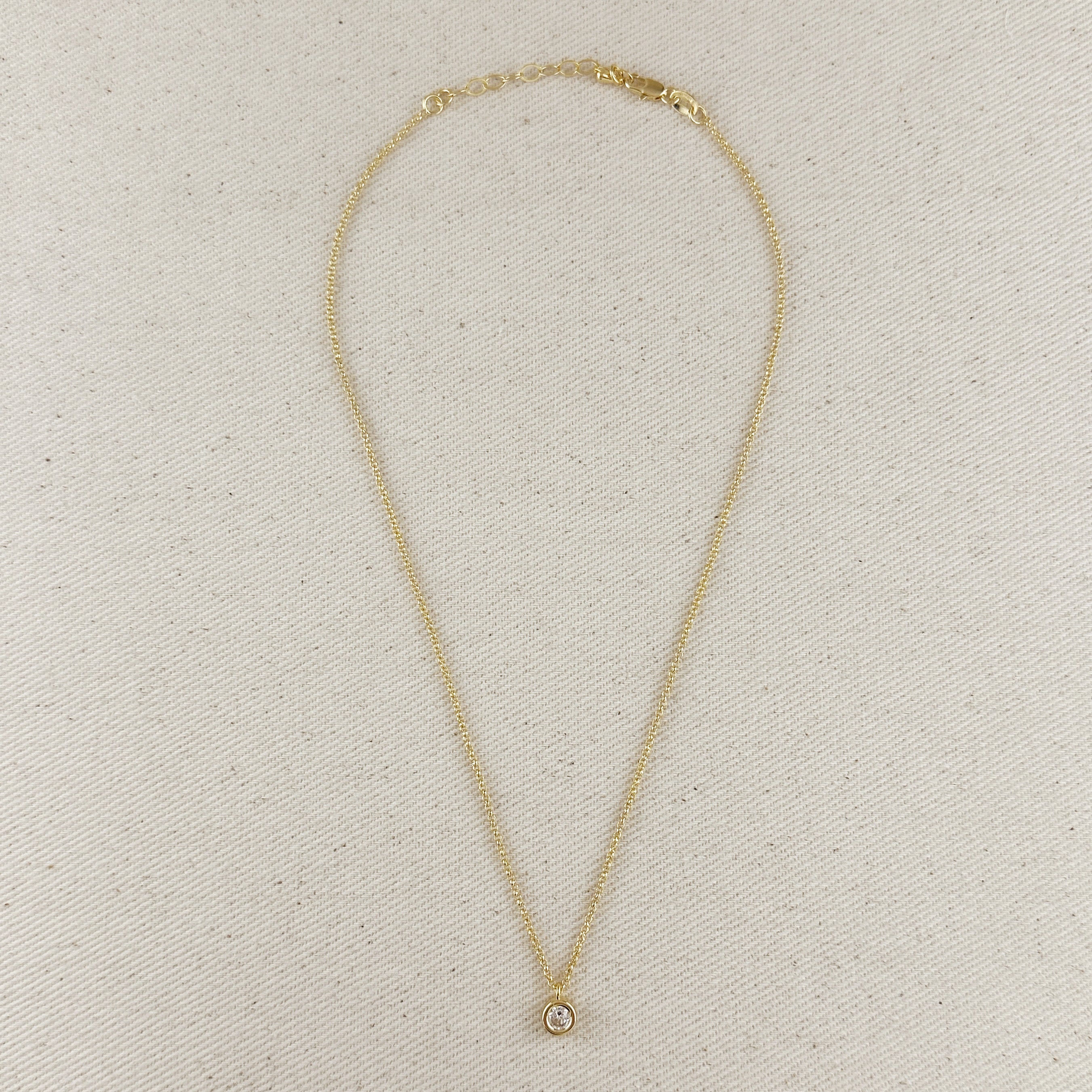Mondsee 18k Gold Filled Solitaire Necklace | 18k Gold Filled Jewelry