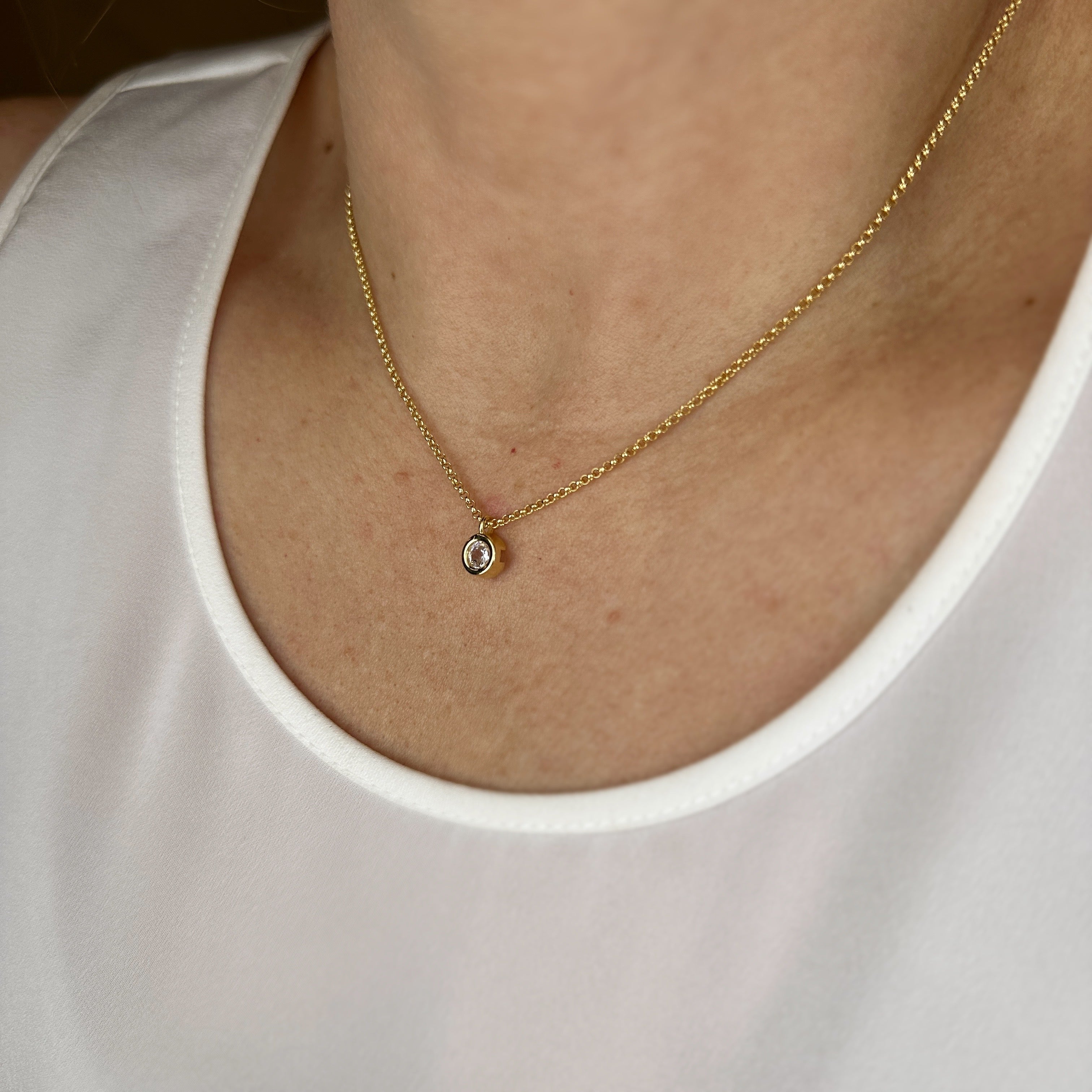 Mondsee 18k Gold Filled Solitaire Necklace | 18k Gold Filled Jewelry