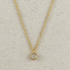Mondsee 18k Gold Filled Solitaire Necklace | 18k Gold Filled Jewelry